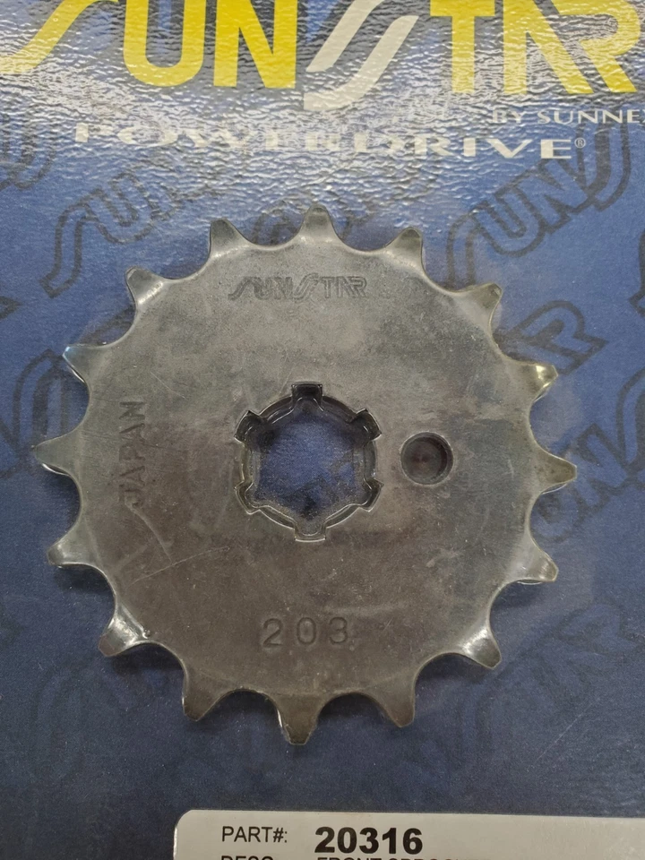 20316 SUNSTAR PIÑÓN DELANTERO ACERO 428 PASO 16 DIENTES SUZUKI YAMAHA RM80,85 YZ80 Foto 3 de 4