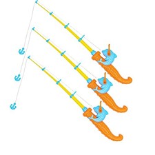 6 Pcs Fishing Rod Pool Toy, Magnetic Fishing Game for Toddler Kids, 20 inch 6.0