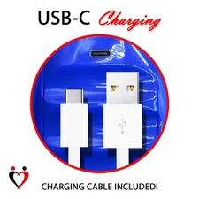 eGrip Rechargeable Penis Pump, Silicone Hose 9" Round Flange [Black/White/Blues 