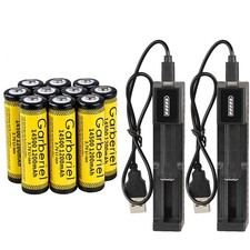 LOT 1200mAh 14500 Battery 3.7V Rechargeable Cell Batteries / USB Smart Charger