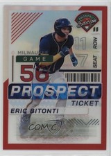 2024 Panini Prospect Edition Red Prizm Signatures /199 Eric Bitonti #16 Auto 8d2