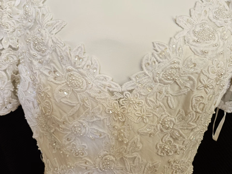 Size 16 Signature Beaded Wedding Dress With Train  - Image 4 of 4