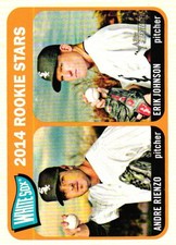 2014 Topps Heritage #41 White Sox Rookie Stars (Andre Rienzo / Erik Johnson)