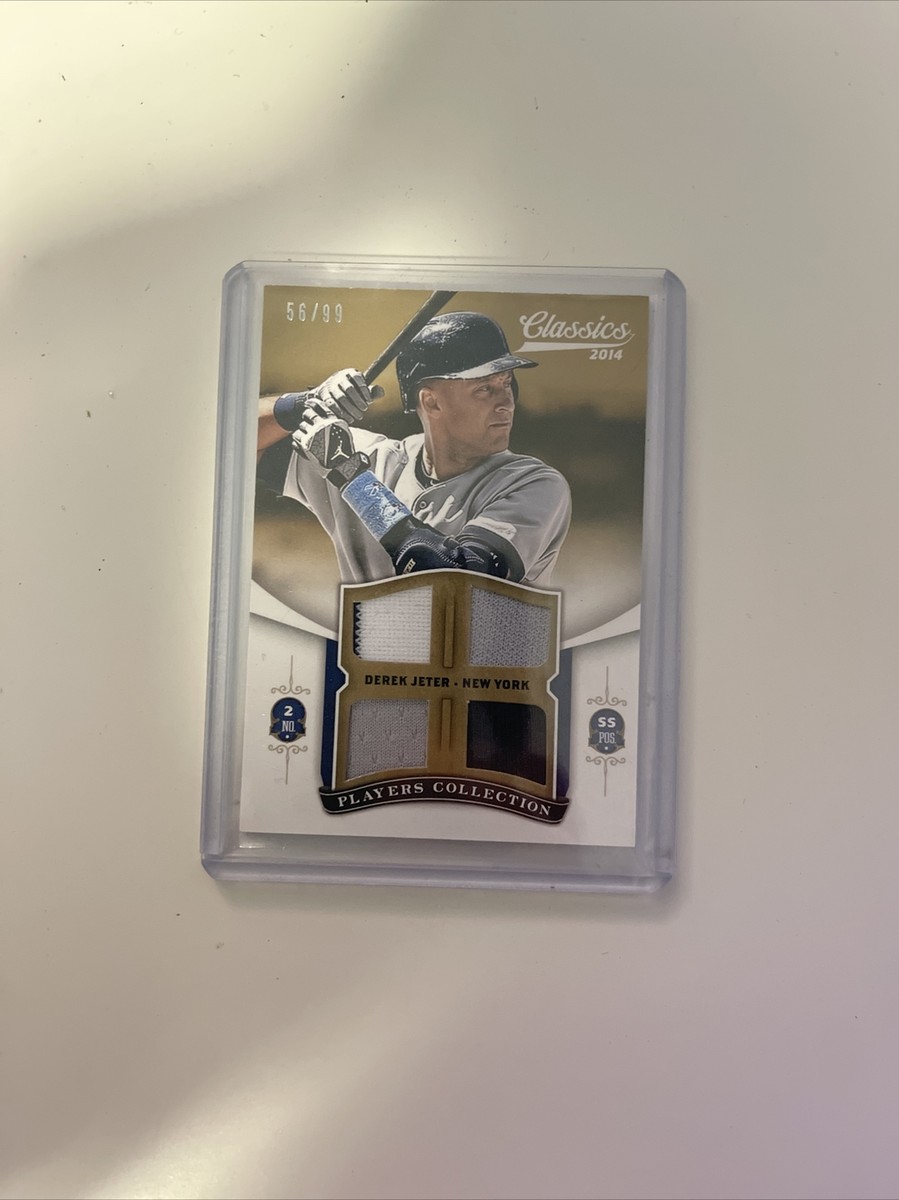 2014 CLASSICS DEREK JETER PLAYERS COLLECTION QUAD RELIC /99 2014 CLASSICS DEREK JETER PLAYERS COLLECTION QUAD RELIC /99