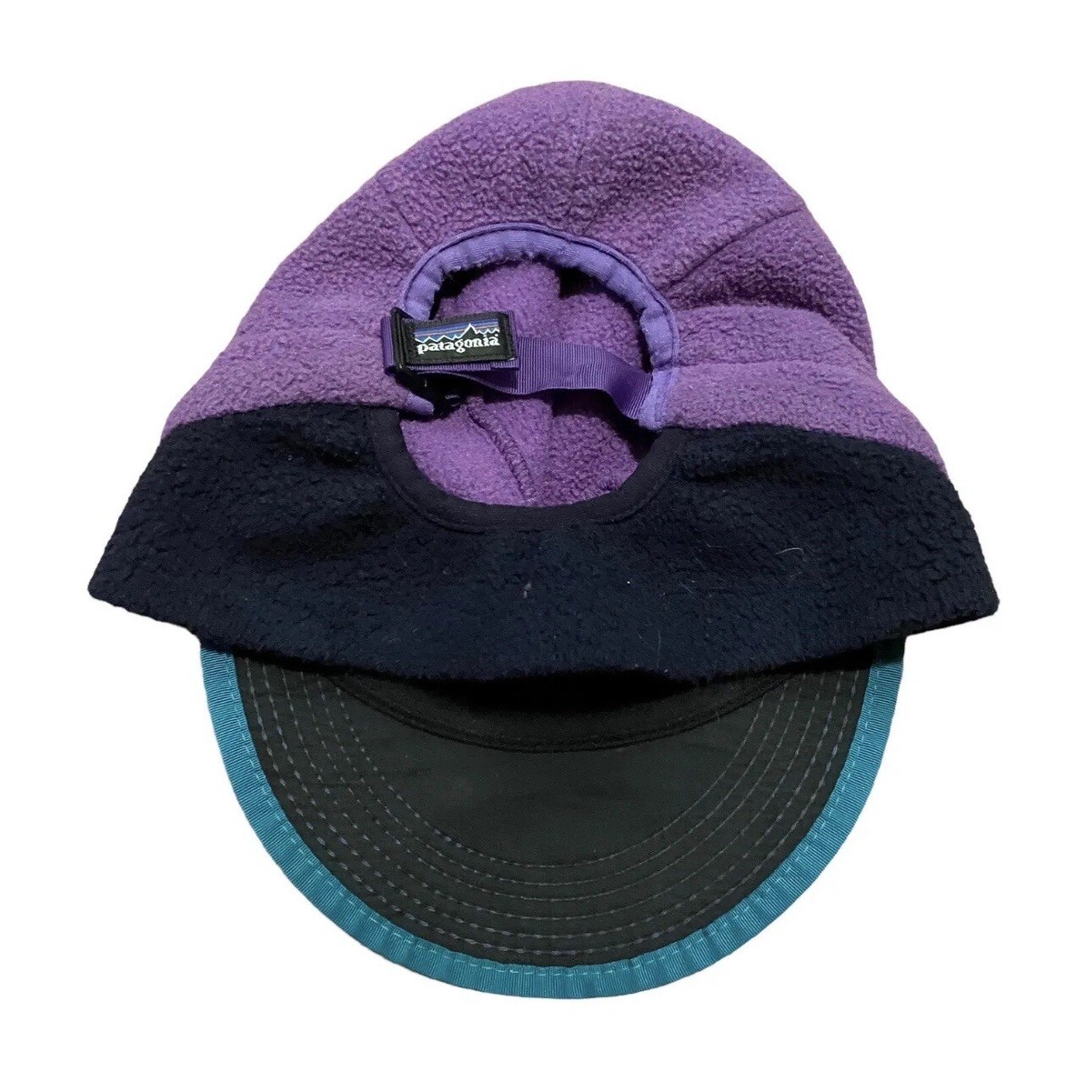 Patagonia Duckbill Hat Vintage 90s Synchilla Fleece Earflap USA S