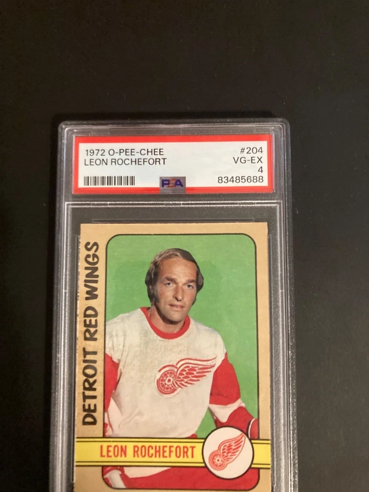 1972-73 OPC O-PEE-CHEE #204 LEON ROCHEFORT PSA 4 VG-EX, Detroit Red Wings - Image 2 of 4