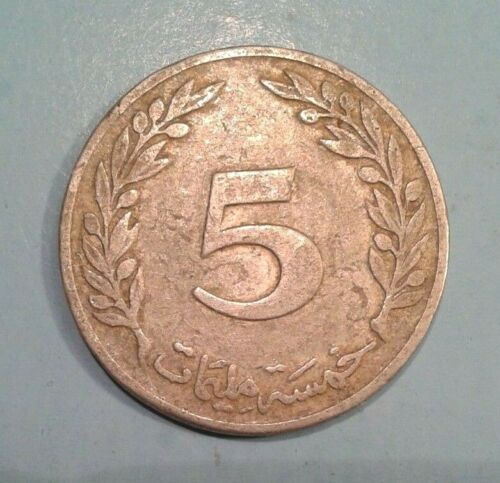 Tunisia 5 Millimes coin 1983 - 第 1/2 張圖片
