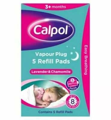 Calpol Vapour Plug Refill 5 Pads Easy Breathing Lavender and Chamomile Pads