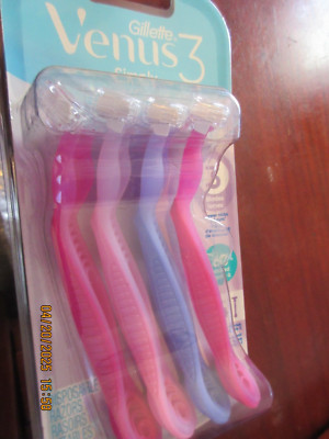 2-GILLETTE VENUS Simply 3 Colors Women's Disposable Razors  (8 razors)