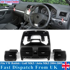Fits 04-09 VW Golf Jetta Rabbit MK5 Front Dash Central A/C Air Outlet Vents 3pcs
