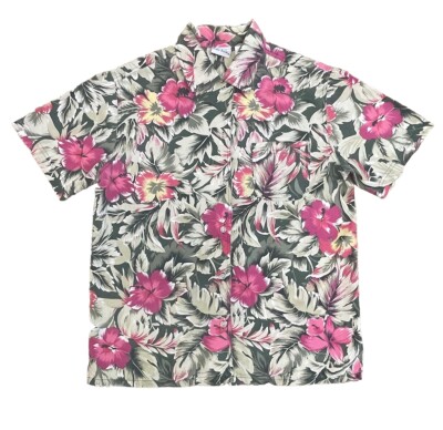 Vintage Bobbie Brooks Floral Hawaii Button Down Shirt Women s Size Small EUC