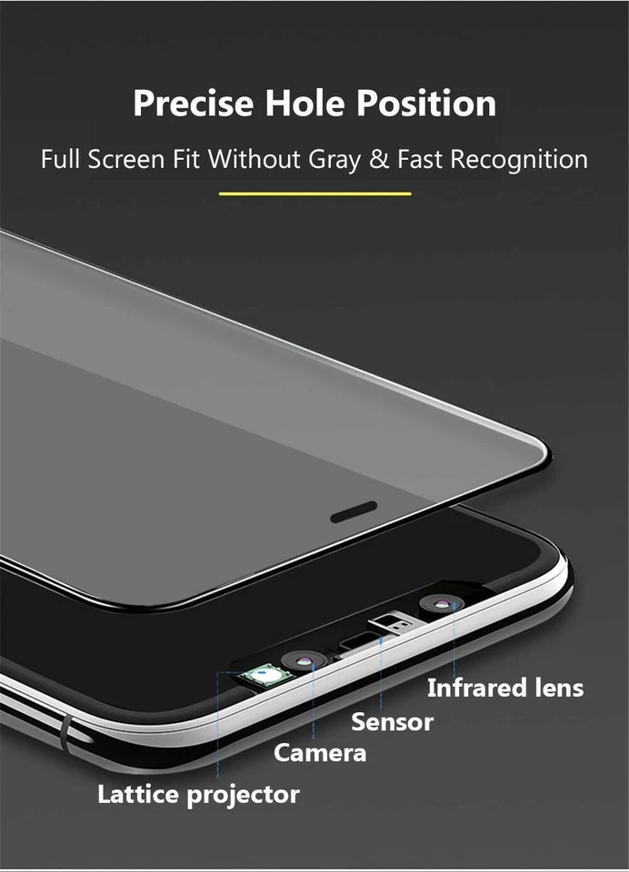 4 PACK Screen Protector for iPhone7/8 Plus (BLACK).9D Curved Edge Tempered Glass - Image 2 of 4