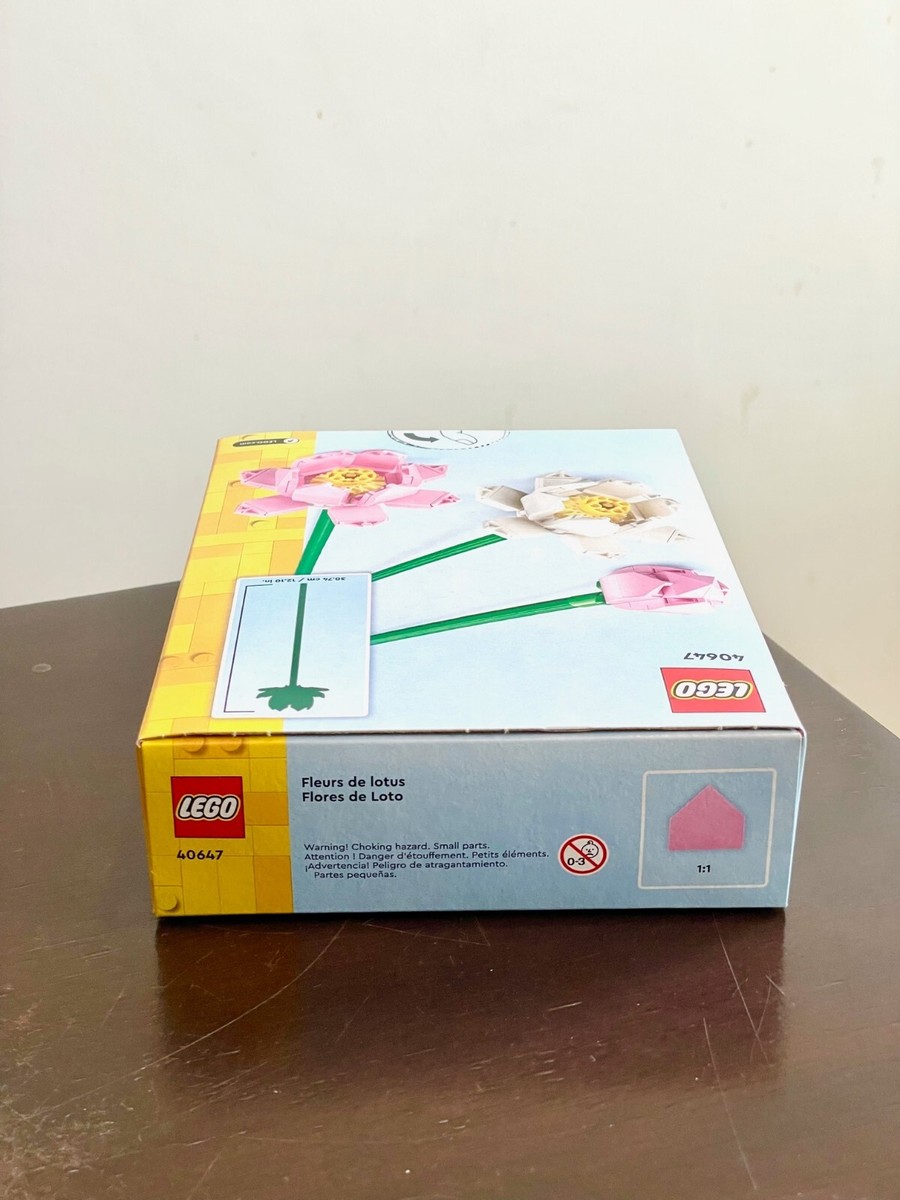 LEGO 40647 Lotus Pink and White Flowers Legos NEW in Hand