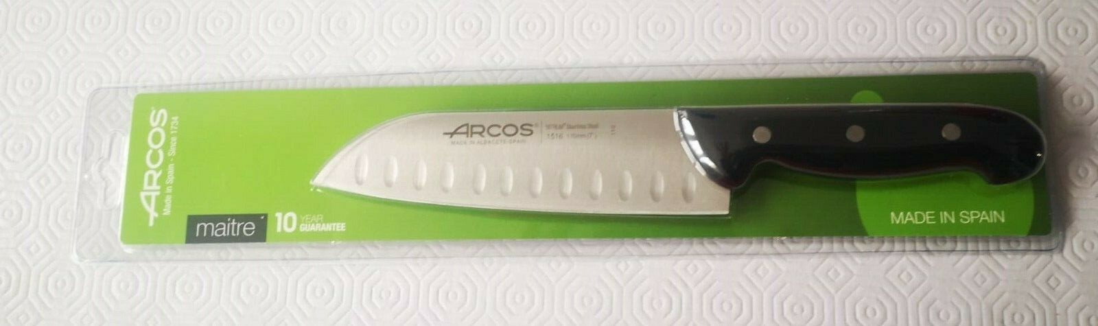 Arcos Cuchillo Santoku Acero Inox Nitrum- 170Mm 151600 Maitre Alveolos