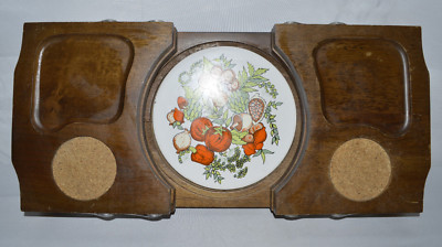 Vintage Enesco Expanding Wooden Cheese and Cracker Charcuterie Board Tray