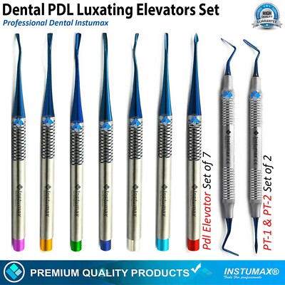 Dental PDL Luxating Elevators Periotome PT-1 & PT-2 Root Extraction Instruments