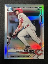 2021 Bowman Draft Matheu Nelson #BDC-103 1st Bowman Chrome Refractor MLB Reds RC
