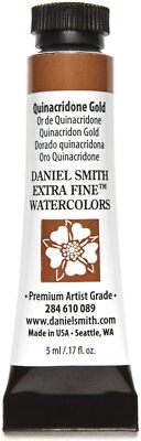 DANIEL SMITH 284610089 Extra Fine Watercolors Tube, 5ml, Quinacridone Gold