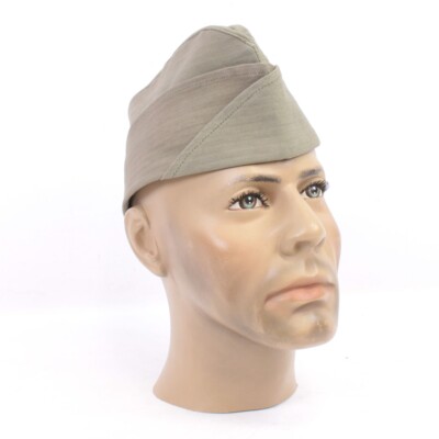 USMC 2. Weltkrieg Garnison Kappe aus HBT grünem Stoff
