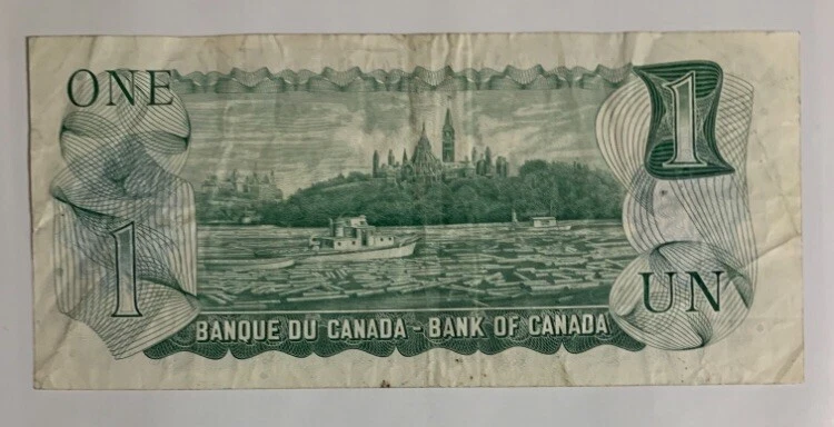 1973 Canada One Dollar Replacement￼￼ Note Queen Elizabeth￼￼ *GF6514003 Vintage￼ - Image 4 of 4