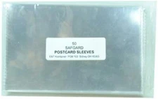 Postcard Mylar Quality Sleeves 50 Safgard Holders 3.75 x 5.875 Small Bill Holder