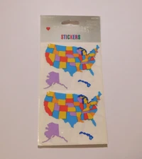 Mrs. Grossman's Stickers Lot 3 Sheets Brand New Package ~United States Map~HTF