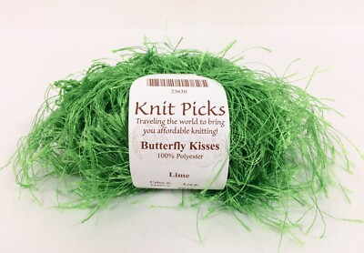 Knit Picks Yarn Butterfly Kisses Eyelash LIME Green #14497-2 RETIRED 50g Skein