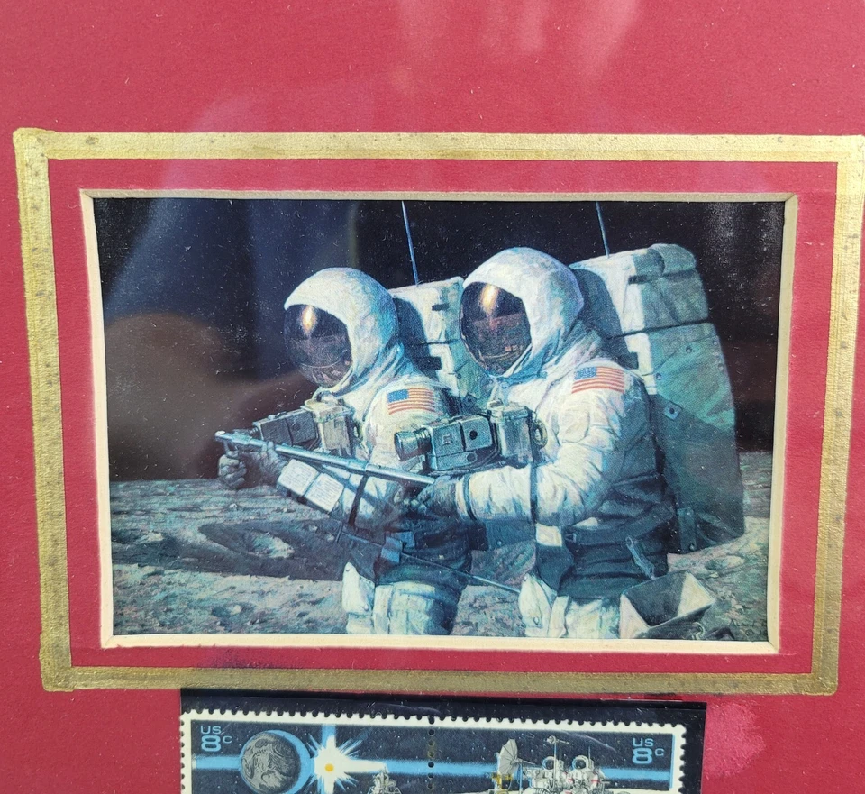 1971 United States In Space A Decade Of Achievement Framed 8 Cent Stamps 11 x 9 - Image 4 of 4