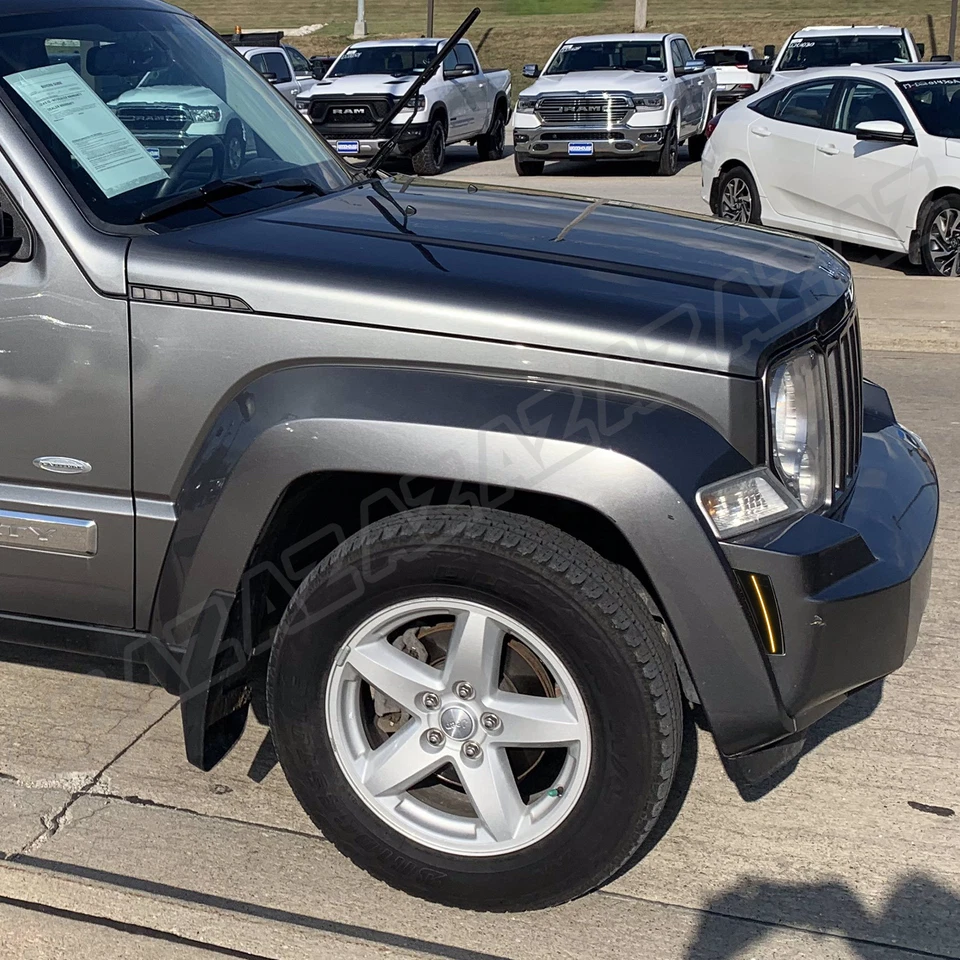 Amber LED Front Bumper Side Marker Lights Signal Lamp For 2008-2012 Jeep Liberty - Image 3 of 4