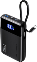 Iniu 45W Power Bank - 20000Mah Mini Powerbank Mit Integriertem USB-C Kabel - Neu