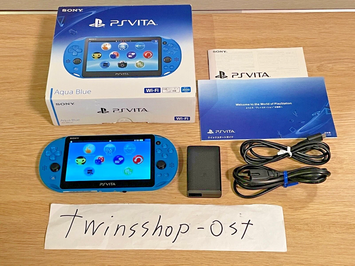 Sony Playstation PS Vita Wi-Fi Model Aqua Blue Console PCH-2000ZA23