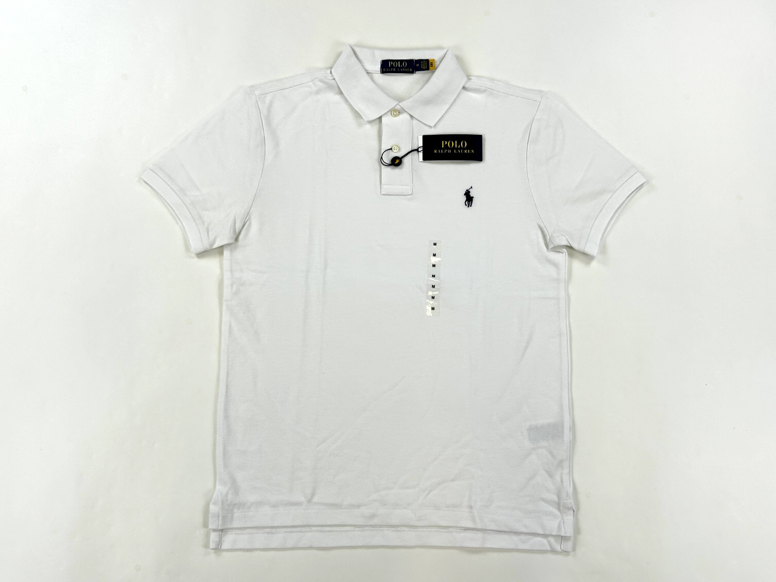 Однотонная рубашка поло Polo Ralph Lauren с коротким рукавом - Белый - Размер Средний 13990₽