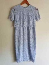 Asos maternity Size 6/EUR 34 short sleeve lace midi dress - Baby blue