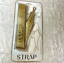 Cross Body Phone Strap For Smart Phones Gold Bling