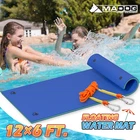 12 ft Blue Floating Water Pad River Gaint Float Mat 3-Layer XPE Foam Lounge Bed