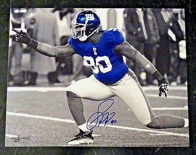 JASON PIERRE PAUL SIGNED 11x14 PHOTO TAMPA BAY BUCS NY GIANTS 100%  GUARANTEE