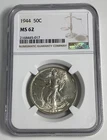 1944 50C Walking Liberty Half Dollar MS62 NGC