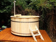 Badetonne Badezuber Badebottich DM 160 cm (BAUSATZ) Nordische Fichte mit Aluofen