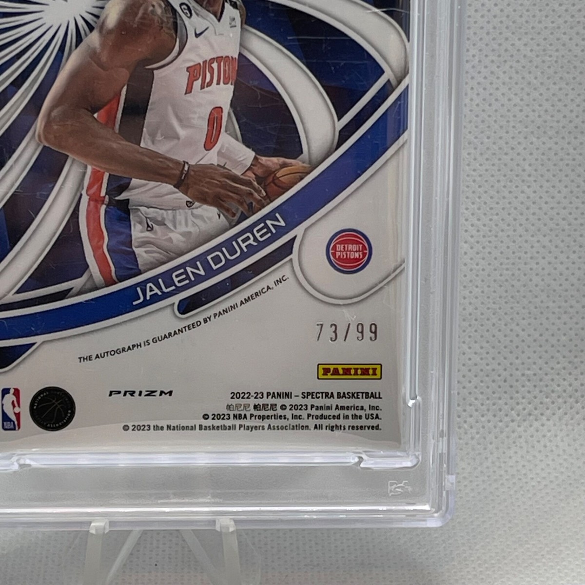 2022-23 Panini Spectra - Radiant Signatures Jalen Duren #RS 2022-23 Panini Spectra - Radiant Signatures Jalen Duren #RS