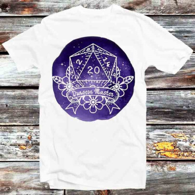Dungeon Masters DND Spieler Figuren D20 RPG Würfel T-Shirt B1287