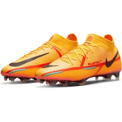 NIKE PHANTOM GT2 ELITE DF FG SOCCER CLEATS SIZE 8 LASER ORANGE/BLACK CZ9889-809