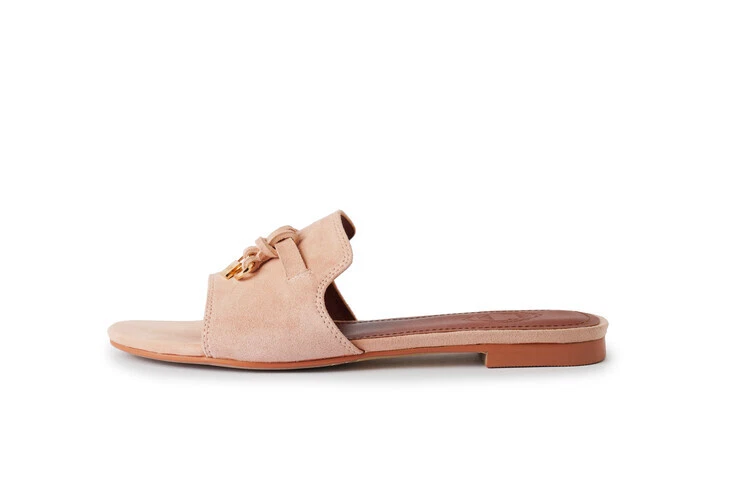 Womens Round Toes Fish Mouth Thick Heels High Heels Flat Casual Shoes Slippers - Image 4 of 4