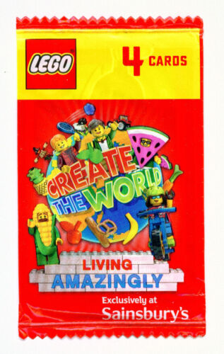 LEGO: CREATE THE WORLD: LIVING AMAZINGLY • Sealed Pack • 4 Trading Cards •  - Photo 1/1