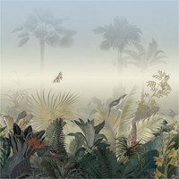 Fototapete Dschungel-Optik Vliestapete Palmen Bunt Blau Wohnzimmer KüChe