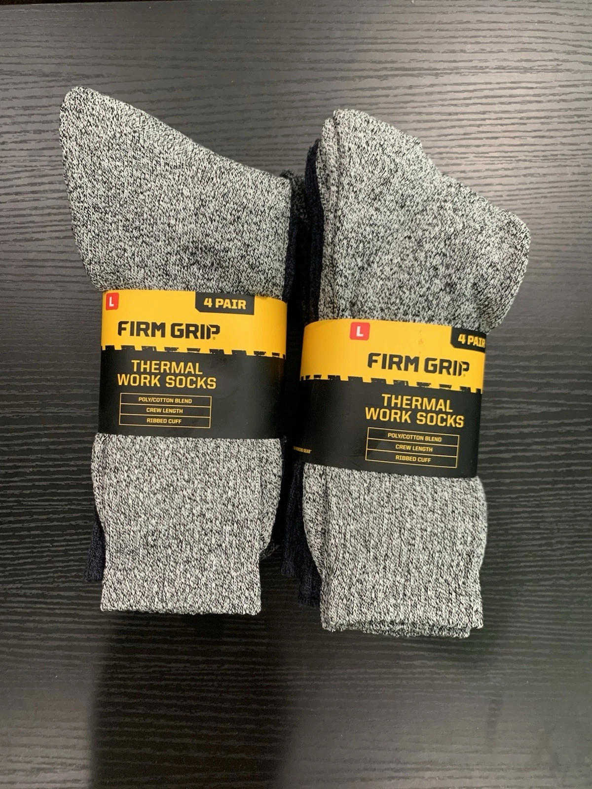Firm Grip Large L Thermal Crew Work Socks Poly Cotton Blend - 8 Total Pairs NEW
Opens in a new windo