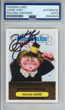 2016 Topps Garbage Pail Kids GPK Insane Jane Judge Judy Card AUTO SIGNED PSA DNA