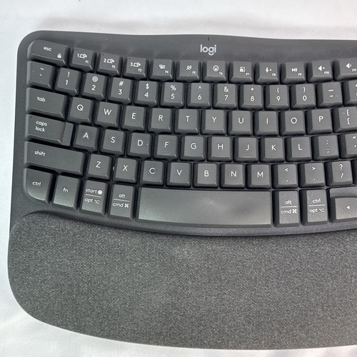 Logitech Wave Keys Wireless Ergonomic Keyboard with Cushioned Palm Rest - 第 2/12 張圖片