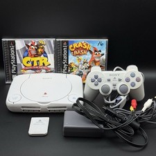 Sony Playstation 1 PS One SCPH-101 Slim PS1 Bundle Controller  Games  Memory