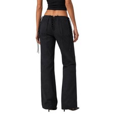 RARE Archival Dolce & Gabbana Lace Up Corset Pants Black IT 44 US 8 UK 12