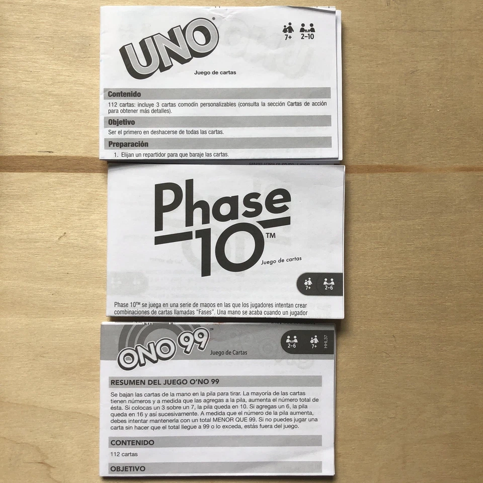 Set of 3 Card Games with UNO, Phase 10 & ONO 99, Travel Fun for Kids & Family... - Image 4 of 4